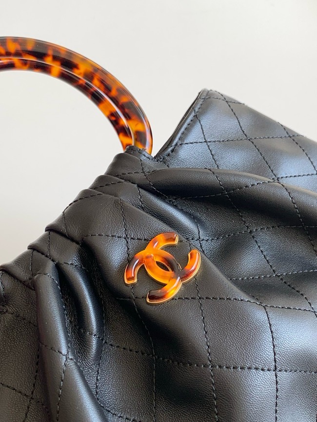 CHANEL Hobo Bag Lambskin AS6010 black