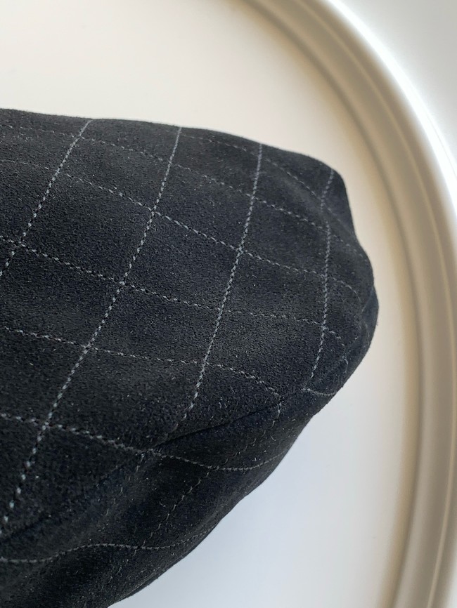 CHANEL Hobo Bag Suede AS6010 black