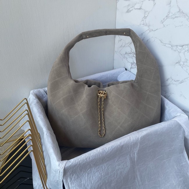 CHANEL Large Hobo Bag Suede AS5967 gary