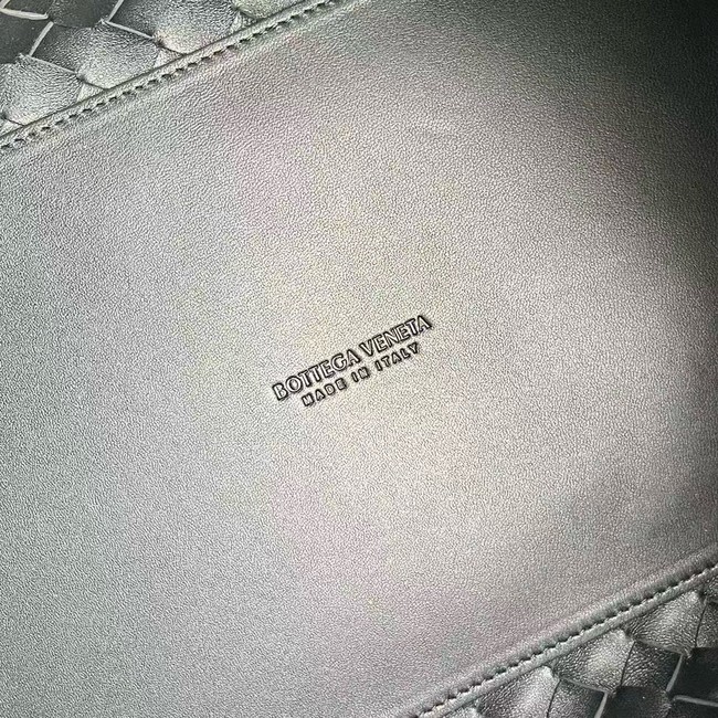 Bottega Veneta Parachute 826212 black&Vintage silver finish