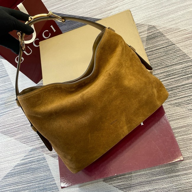 Gucci Beatrix medium tote bag suede 850926 brown