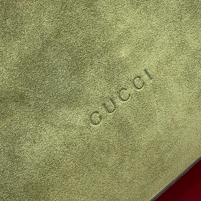 Gucci Beatrix medium tote bag suede 850926 green