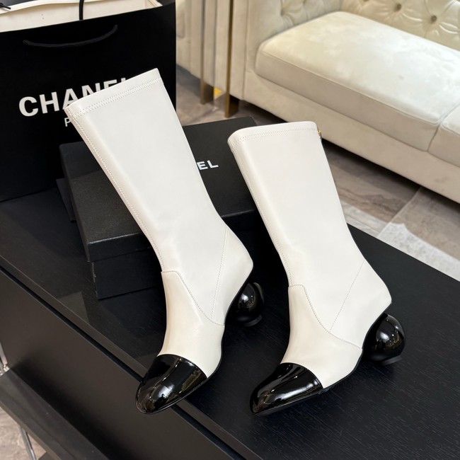 Chanel High Boots Calfskin & Patent Calfskin G46789-2