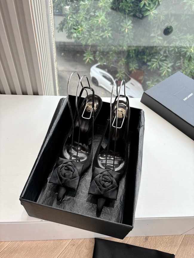 YSL AMALIA slingback pumps in satin crepe 21025-3