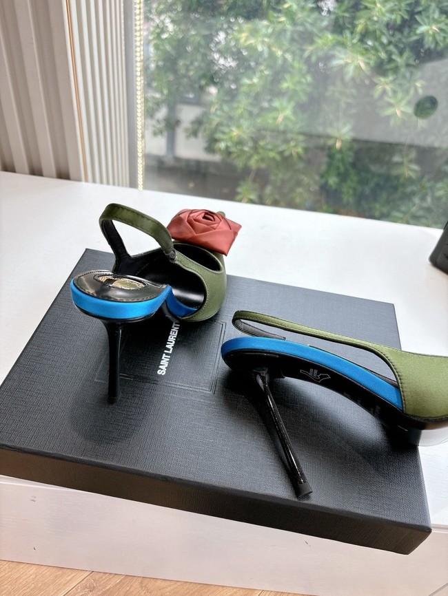 YSL AMALIA slingback pumps in satin crepe 21025-4