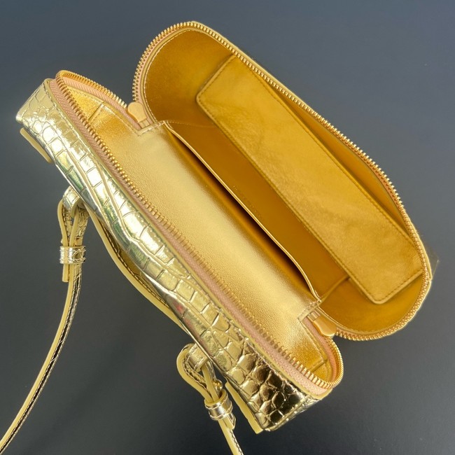 Bottega Veneta Bang Bang Crocodile skin 789109 gold