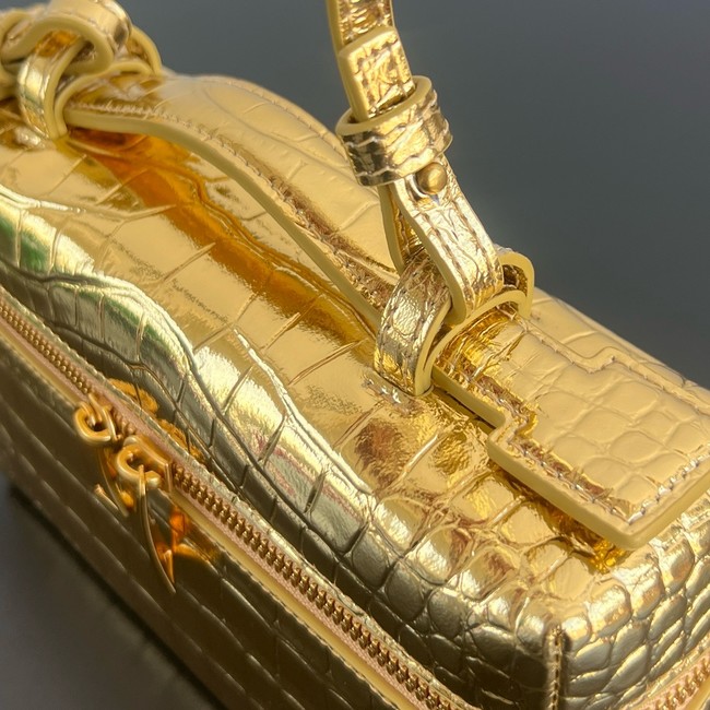 Bottega Veneta Bang Bang Crocodile skin 789109 gold