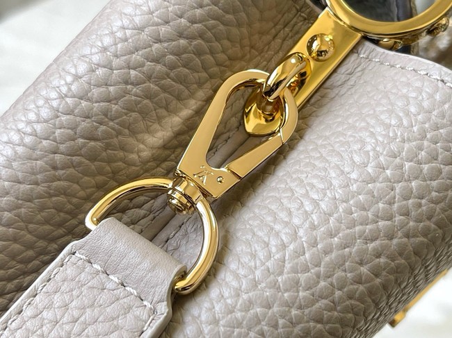 Louis Vuitton Capucines Mini M89369 light gray&gold Snake skin