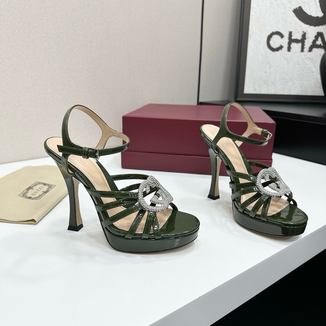 GUCCI Womens pump with crystal Interlocking G 21045-5