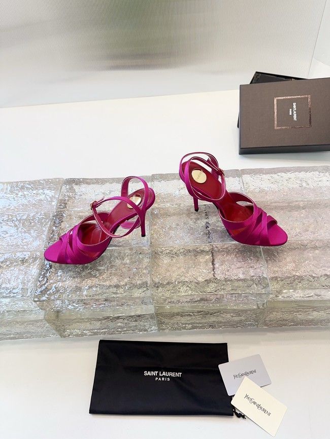 Saint Laurent CHANDELLE sandals in satin crepe 21047-1