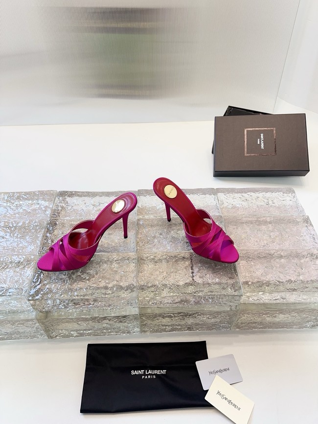 Saint Laurent CHANDELLE sandals in satin crepe Heel 10.5CM 21048-2