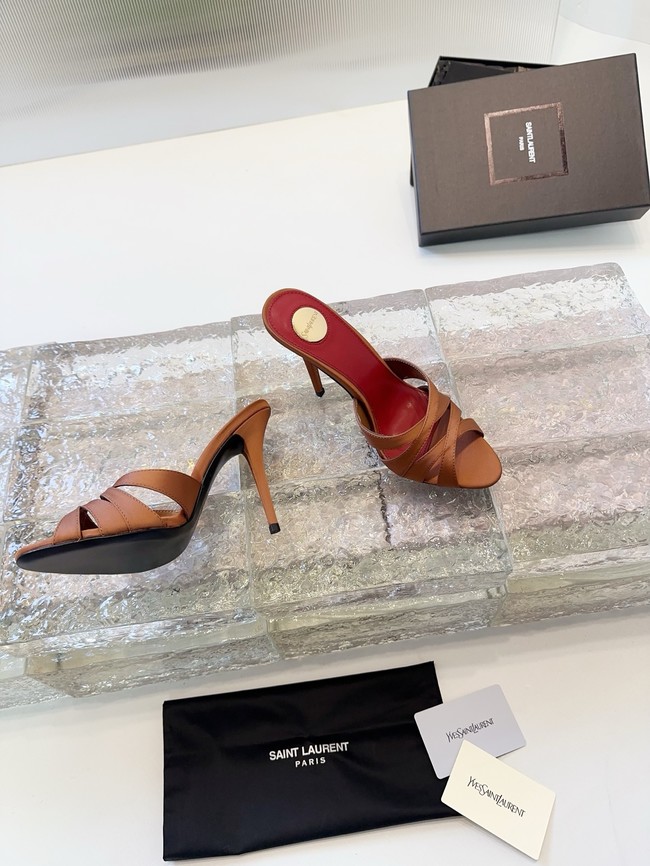 Saint Laurent CHANDELLE sandals in satin crepe Heel 10.5CM 21048-3