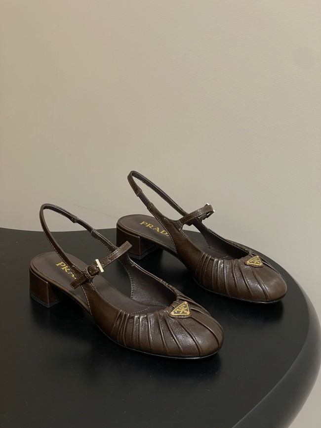PRADA leather slingback Sandals 21056-3