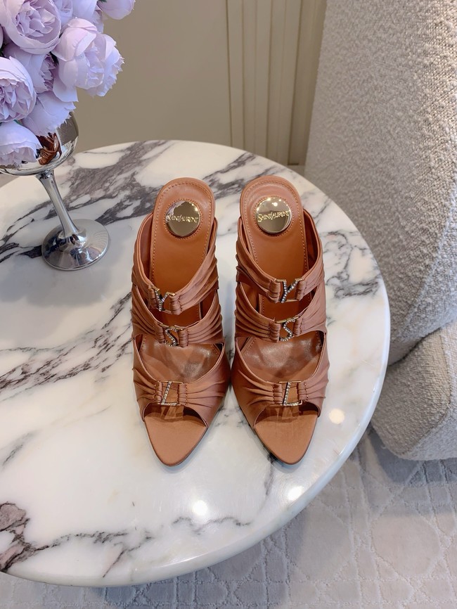 Saint Laurent EMILIE mules in satin crepe G1097-3