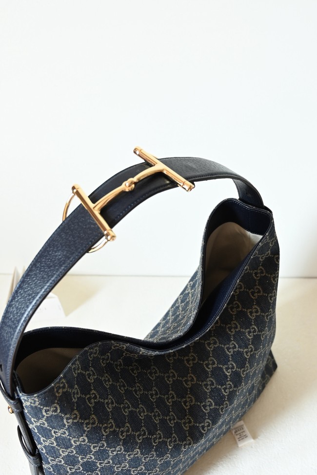 Gucci Beatrix large tote bag 850546 blue GG denim