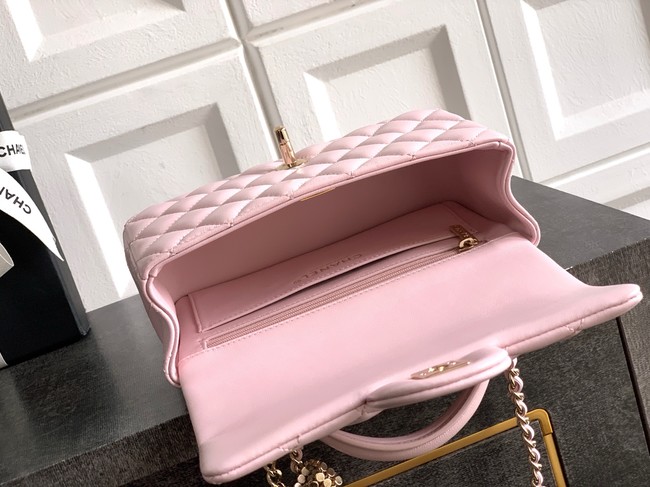 CHANEL Mini Flap Bag with Top Handle AP2431 pink