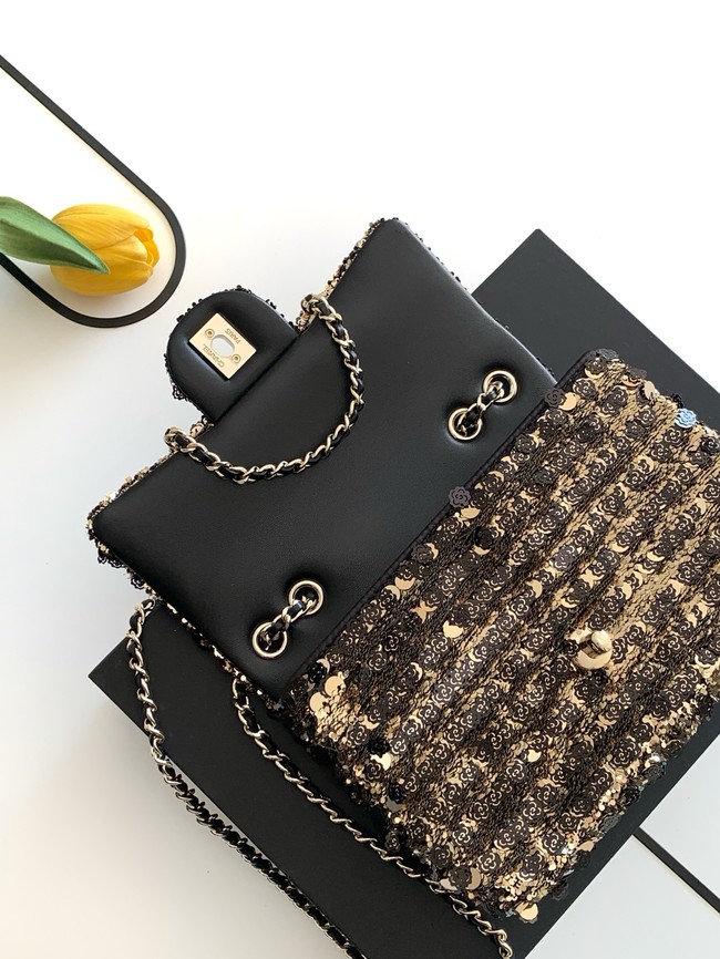 CHANEL Evening Bag AS4298 black&gold