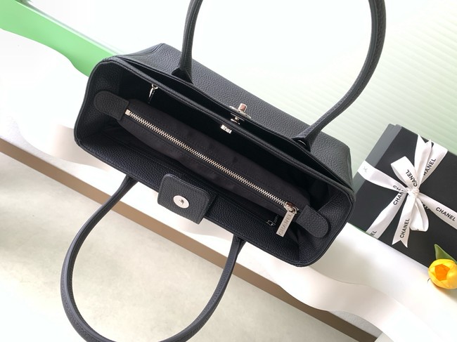 CHANEL Medium Tote Bag AS2156 black&Silver-Tone Metal