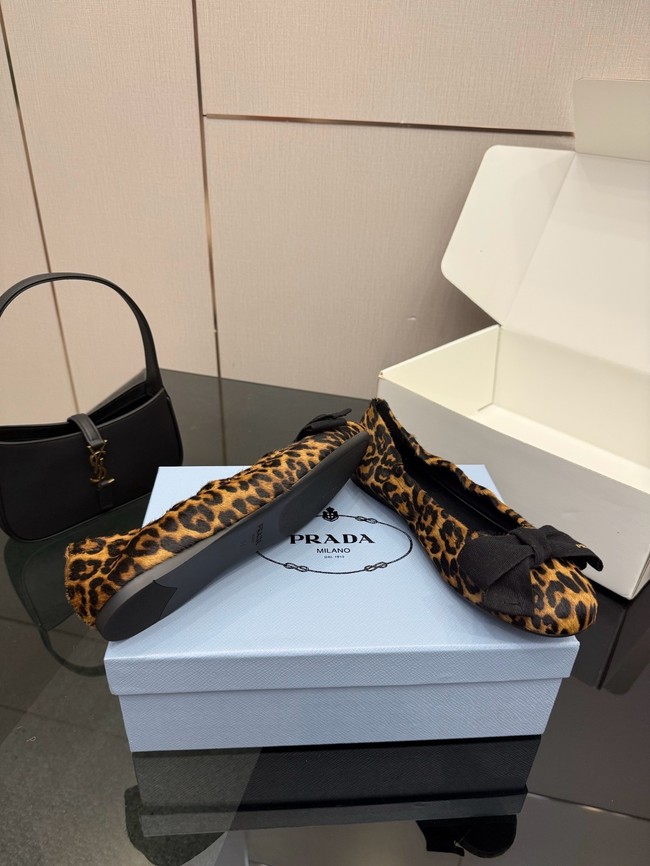 Prada Mordore nappa leather ballerinas with bow 55723-5