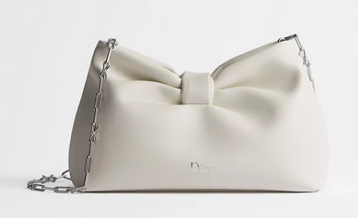 Small Dior Bow Bag Lambskin M0715P Latte