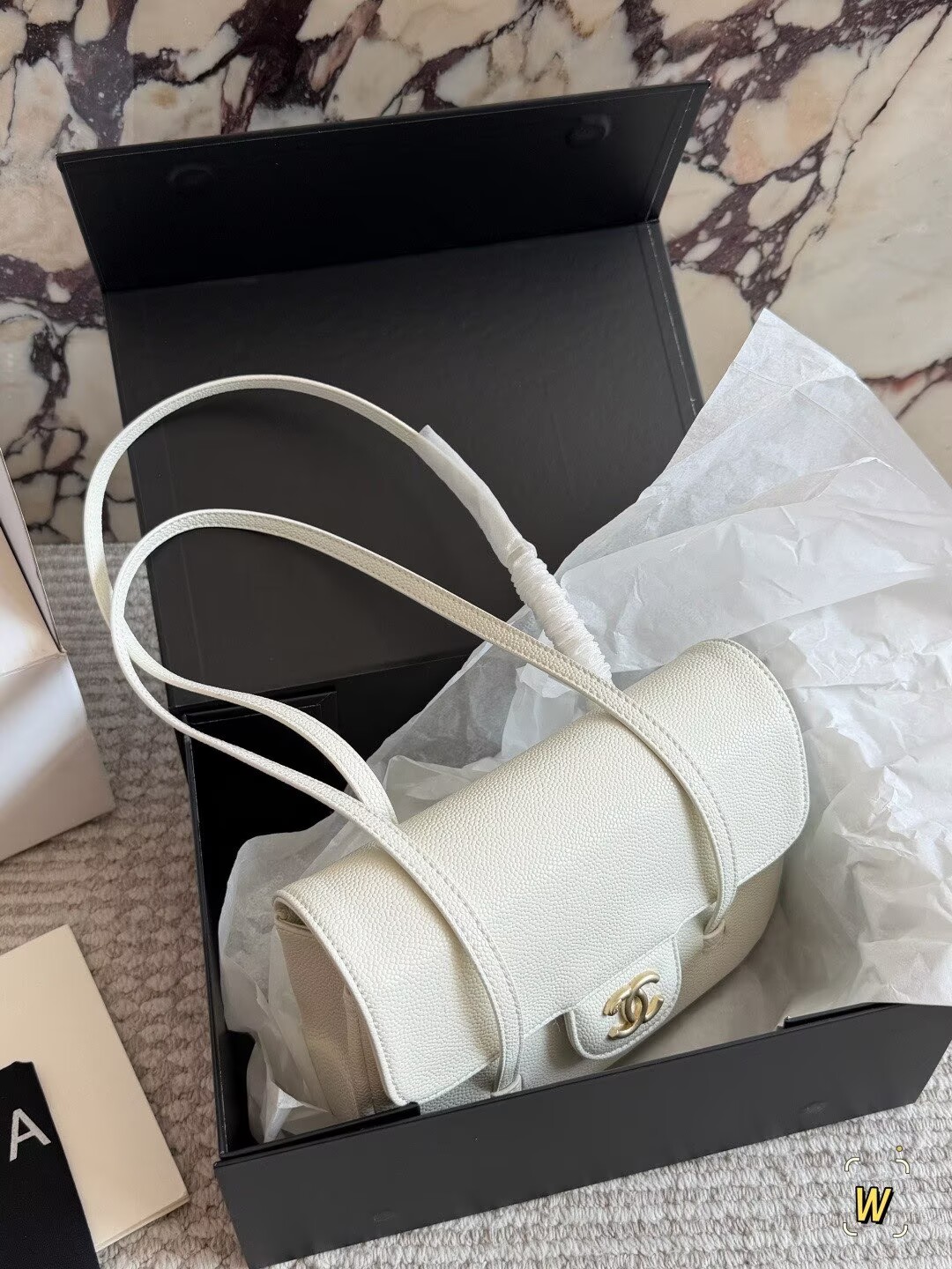 Chanel 26S Preppy Coco Top Handle Bag A53201 White