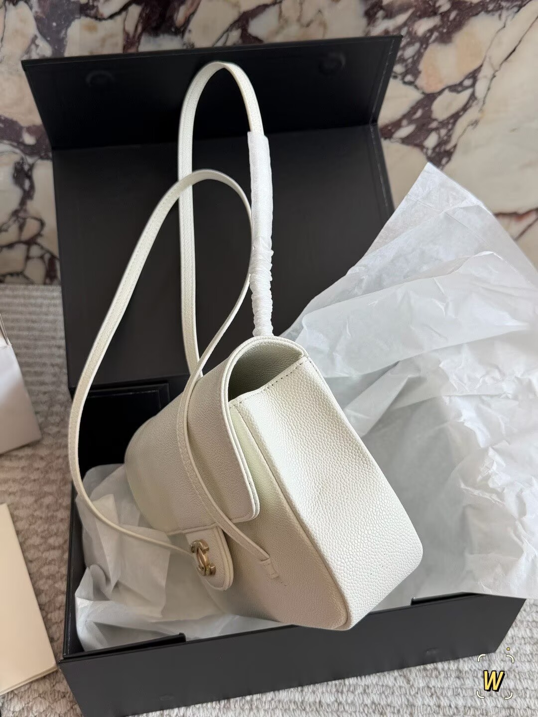 Chanel 26S Preppy Coco Top Handle Bag A53201 White