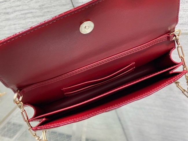 My Dior Mini Bag Cannage patent leather S0984PU red