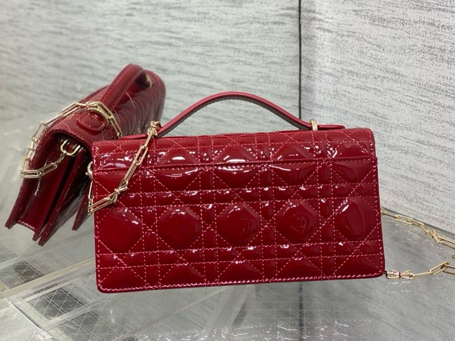 My Dior Mini Bag Cannage patent leather S0984PU red