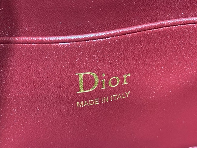 My Dior Mini Bag Cannage patent leather S0984PU wine red