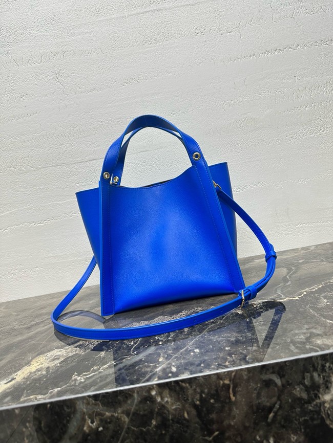 Celine SMALL CUBE BAG NATURAL Calfskin 124182 electric blue