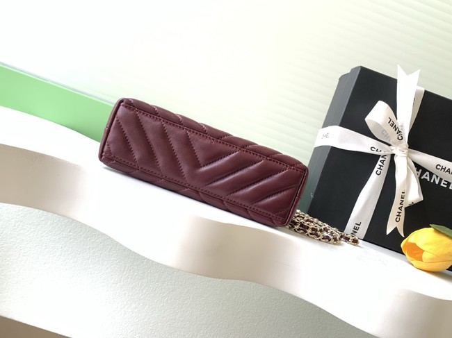 Chanel Mini Shopping Bag AS4416 wine red