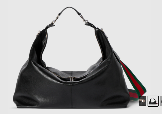 Gucci Brera large crossbody bag 864485 black leather