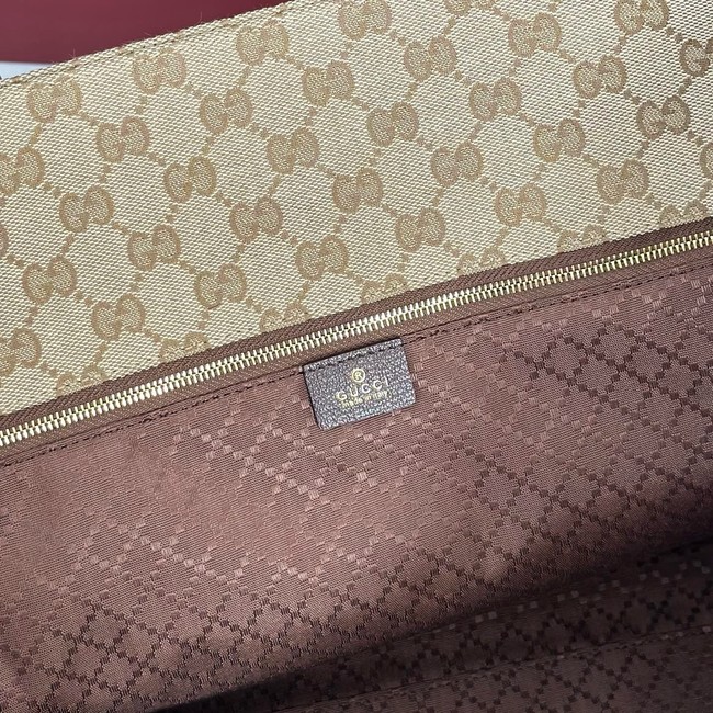 Gucci Large tote bag with charm 875056 dark brown GG canvas