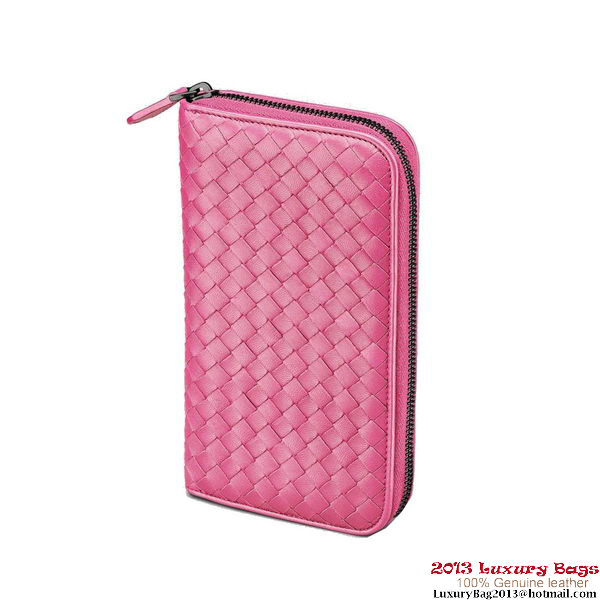 Bottega Veneta 114076 V001N 6202 Intrecciato Nappa Zip Around Wallet Ametista