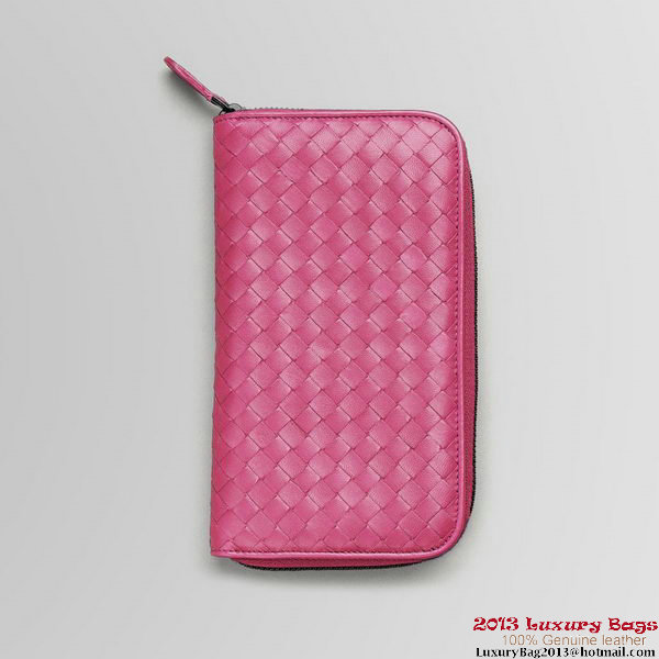 Bottega Veneta 114076 V001N 6202 Intrecciato Nappa Zip Around Wallet Ametista Bottega Veneta 114076 V001N 6202 Intrecciato Nappa Zip Around Wallet Ametista