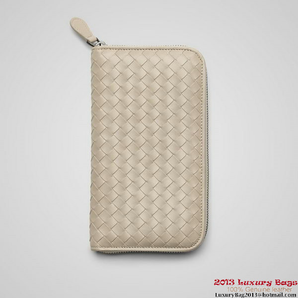 Bottega Veneta 114076 V4651 9641 Intrecciato VN Zip Around Wallet Cloth Bottega Veneta 114076 V4651 9641 Intrecciato VN Zip Around Wallet Cloth