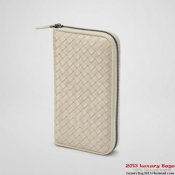 Bottega Veneta 114076 V4651 9641 Intrecciato VN Zip Around Wallet Cloth Bottega Veneta 114076 V4651 9641 Intrecciato VN Zip Around Wallet Cloth
