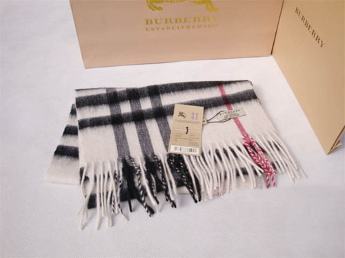 Burberry Cashmere Ivory Giant Check Scarf Burberry Cashmere Ivory Giant Check Scarf