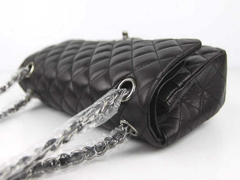 Chanel 2.55 Series Original Leather Flap Bag A01112 Black Silver Chanel 2.55 Series Original Leather Flap Bag A01112 Black Silver