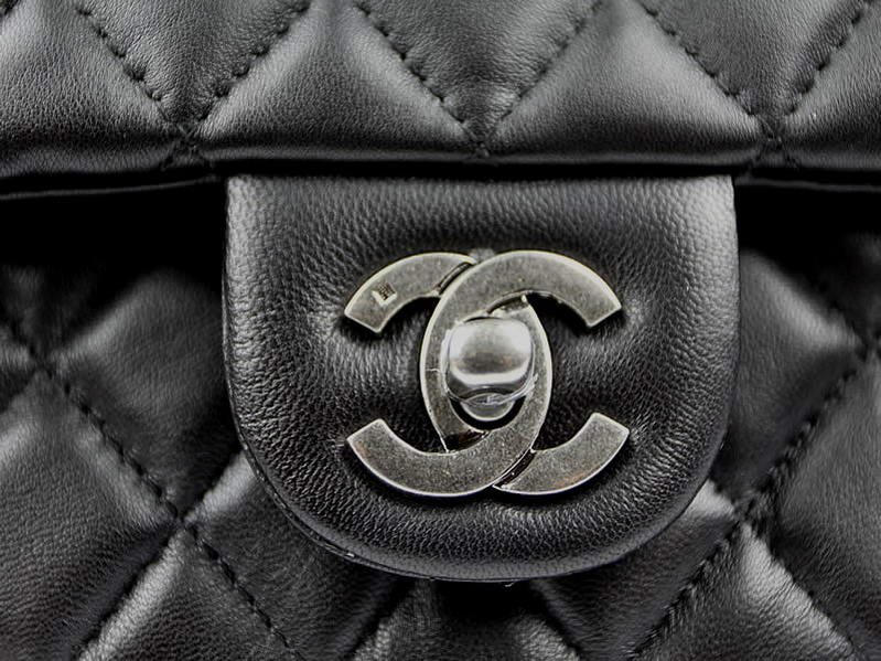 Chanel 2.55 Series Original Leather Flap Bag A01112 Black Silver Chanel 2.55 Series Original Leather Flap Bag A01112 Black Silver