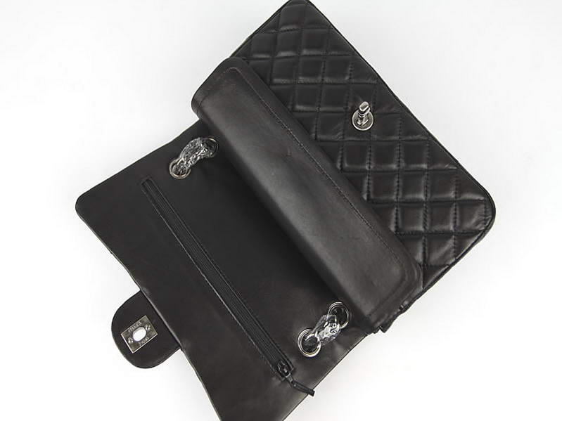 Chanel 2.55 Series Original Leather Flap Bag A01112 Black Silver Chanel 2.55 Series Original Leather Flap Bag A01112 Black Silver