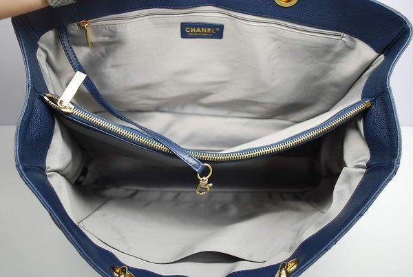 Chanel A37001 GST Dark Blue Caviar Leather Large Coco Shopper Bag Gold Chanel A37001 GST Dark Blue Caviar Leather Large Coco Shopper Bag Gold