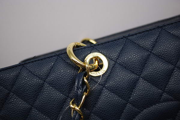 Chanel A37001 GST Dark Blue Caviar Leather Large Coco Shopper Bag Gold Chanel A37001 GST Dark Blue Caviar Leather Large Coco Shopper Bag Gold