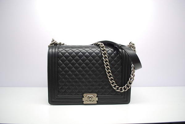 Chanel Boy Flap Shoulder Bag A30171 Black Sheepskin Leather Chanel Boy Flap Shoulder Bag A30171 Black Sheepskin Leather