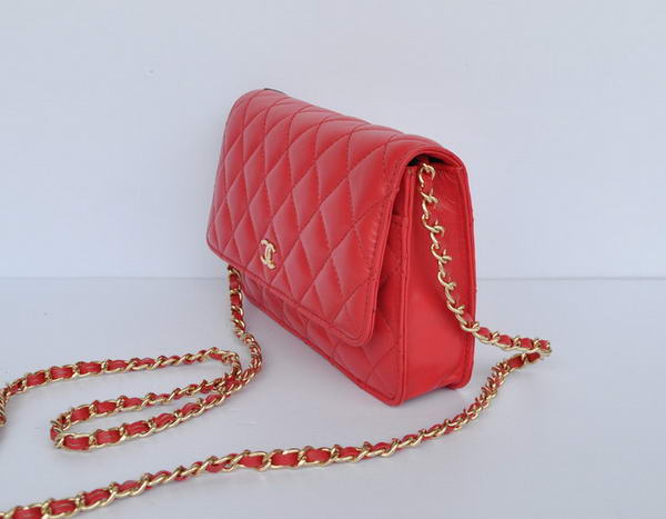 New Color Chanel A33814 Red Sheepskin Leather Flap Bag Gold New Color Chanel A33814 Red Sheepskin Leather Flap Bag Gold