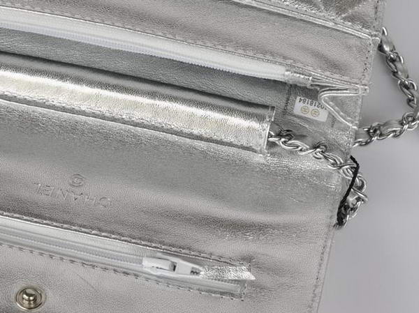 New Color Chanel A33814 Silver Sheepskin Leather Flap Bag Silver New Color Chanel A33814 Silver Sheepskin Leather Flap Bag Silver