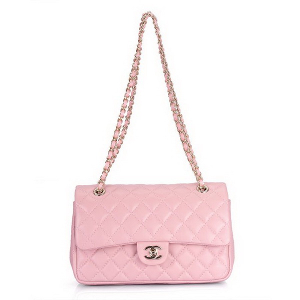 Chanel 2.55 Classic Series Flap Bag Pink Leather 1112 Chanel 2.55 Classic Series Flap Bag Pink Leather 1112