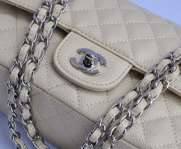 Chanel 2.55 Quilted Flap Bag 1112 Beige with Silver Hardware Chanel 2.55 Quilted Flap Bag 1112 Beige with Silver Hardware