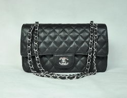 Chanel 2.55 Quilted Flap Bag 1112 Black with Silver Hardware Chanel 2.55 Quilted Flap Bag 1112 Black with Silver Hardware