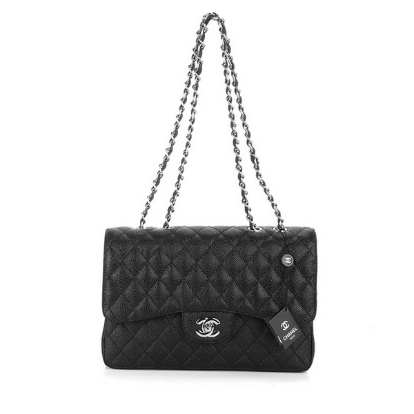 Chanel Jumbo Caviar Flap Bags A28600 Black Chanel Jumbo Caviar Flap Bags A28600 Black